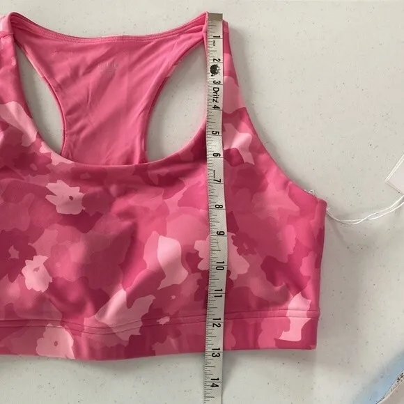 Johnny Was Calme Endurance Multi-Pink Floral Camo Sports Bra Racerback Padded