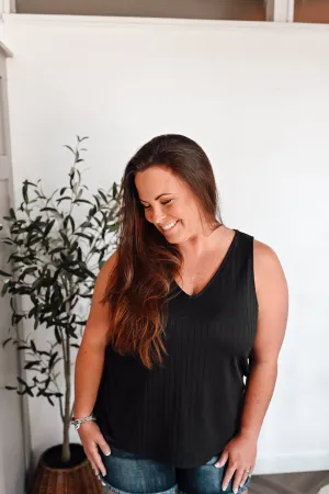 Josie V-Neck Tank (Plus) *FINAL SALE*