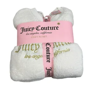 JUICY COUTURE EMBROIDERED LOGO SHERPA COZY PJ SET NWT Y2K
