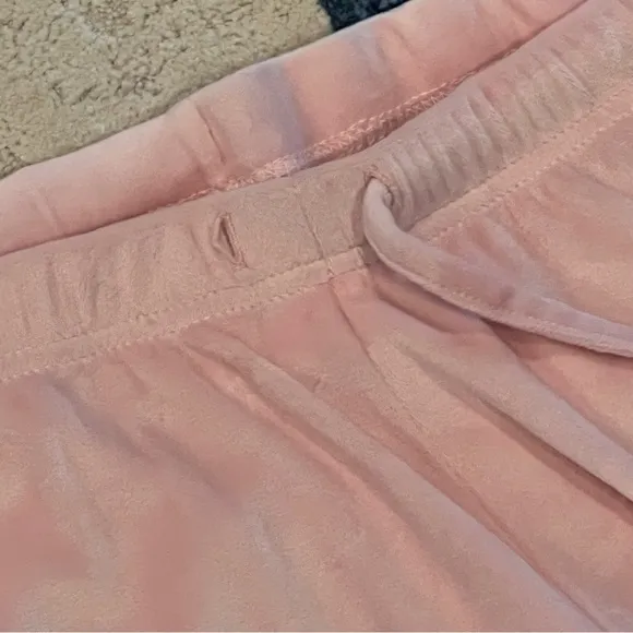 Juicy Couture  Pink Velour Sleepwear Pajamas Lounge Set Bling Size Medium Medium