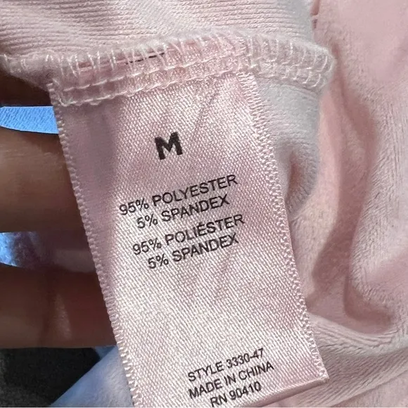Juicy Couture  Pink Velour Sleepwear Pajamas Lounge Set Bling Size Medium Medium
