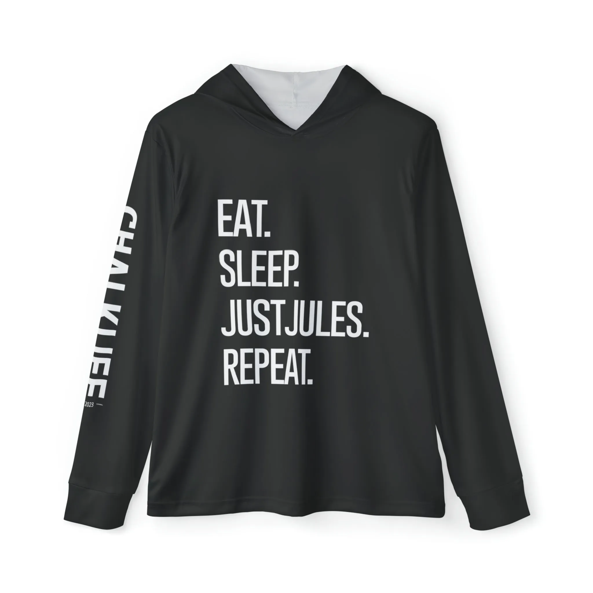 JUSTJULES - Eat. Sleep. JustJules. Repeat. Performance Hoodie