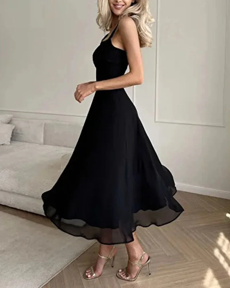 Karla® | Elegant Chiffon Dress With A Square Neckline