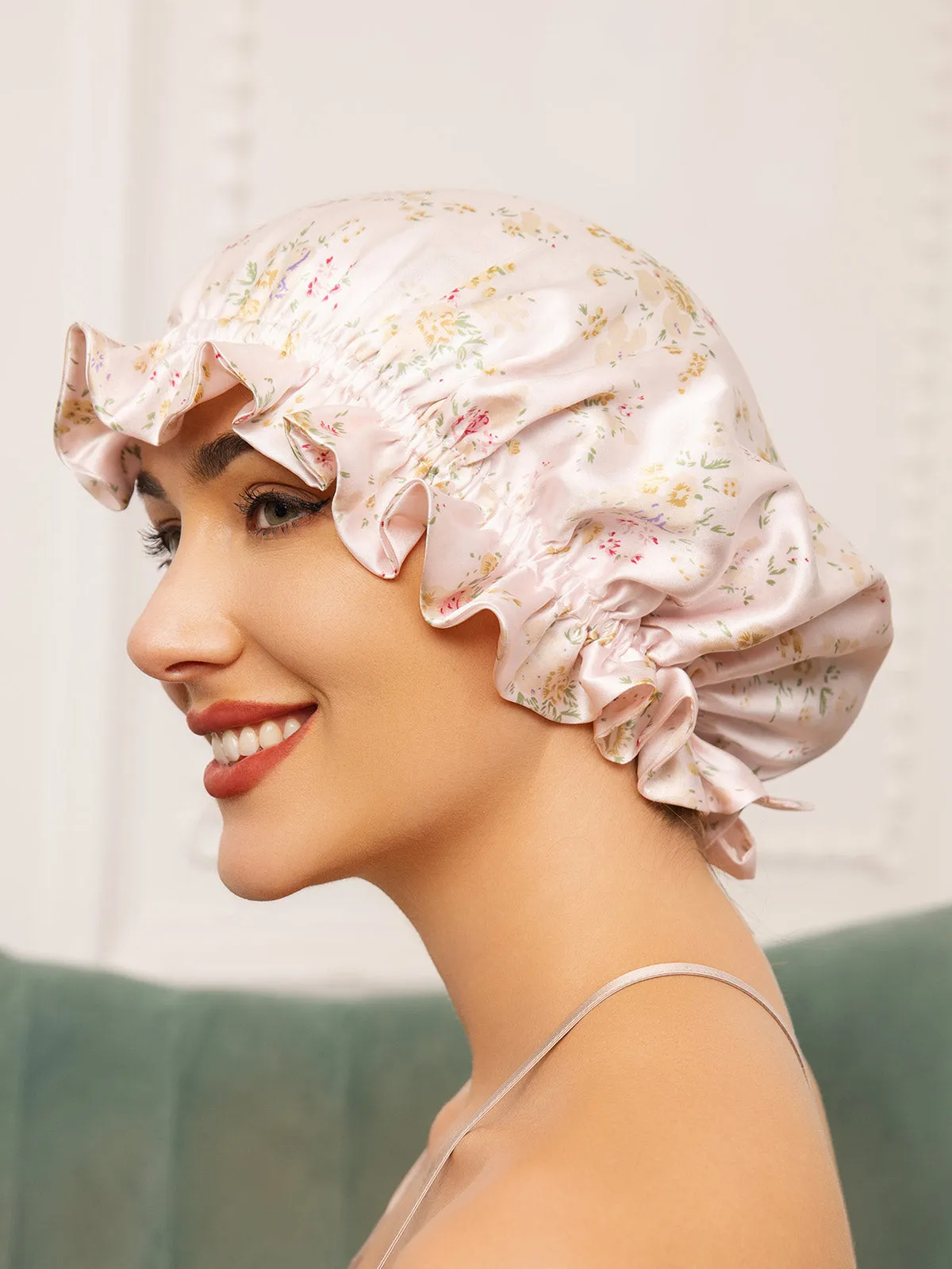 Kassandra - Elegant Double Layered with Ribbon Woman's Nightcap