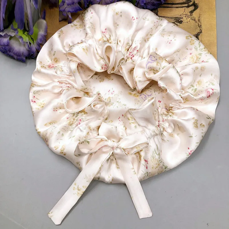 Kassandra - Elegant Double Layered with Ribbon Woman's Nightcap
