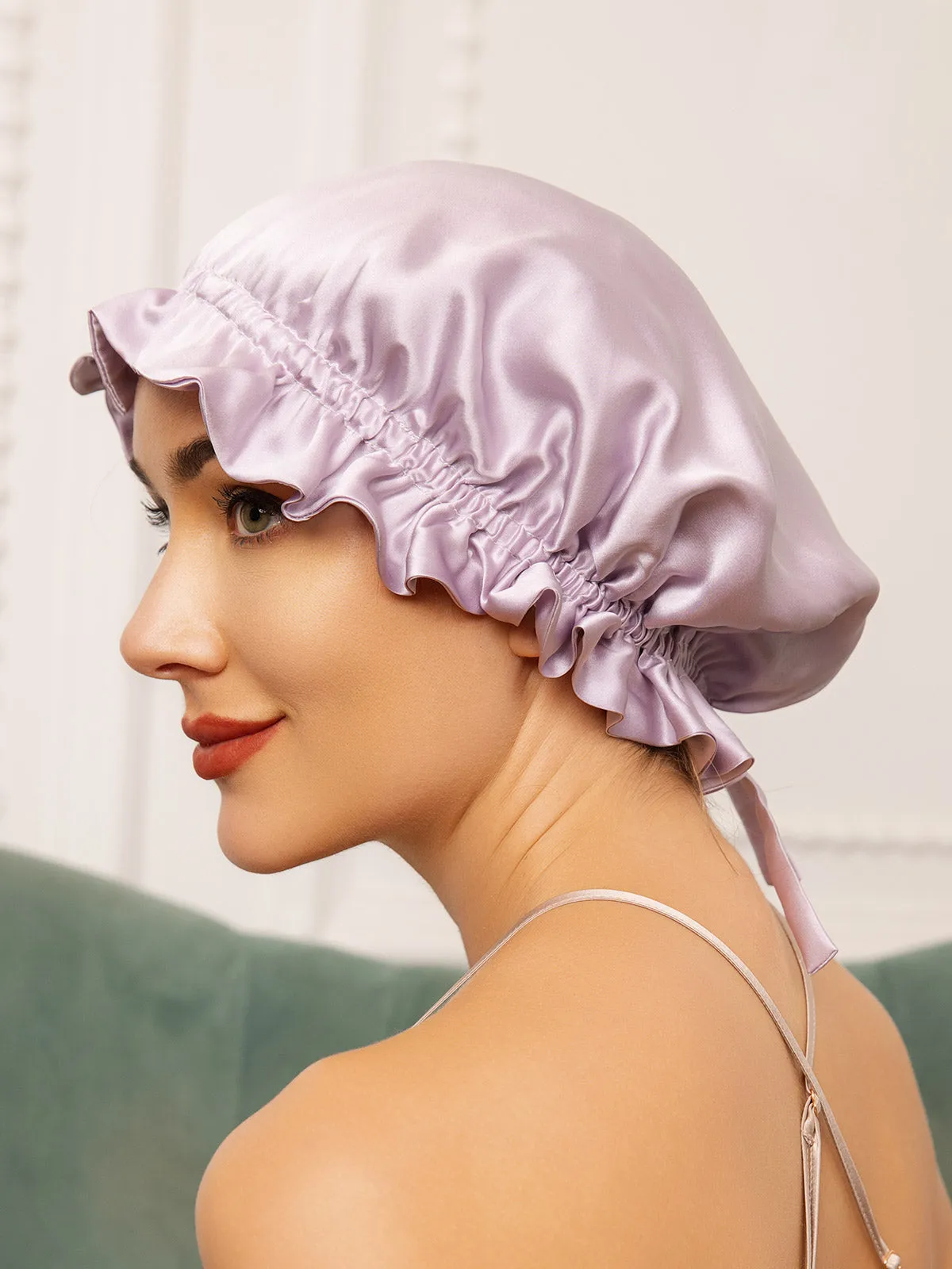 Kassandra - Elegant Double Layered with Ribbon Woman's Nightcap