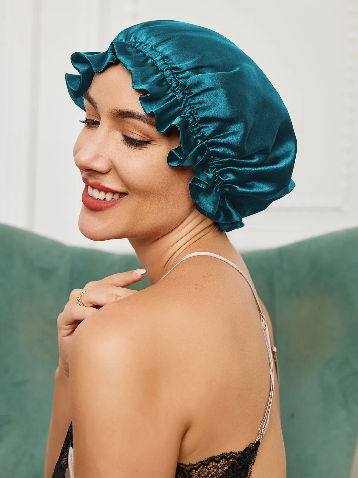 Kassandra - Elegant Double Layered with Ribbon Woman's Nightcap
