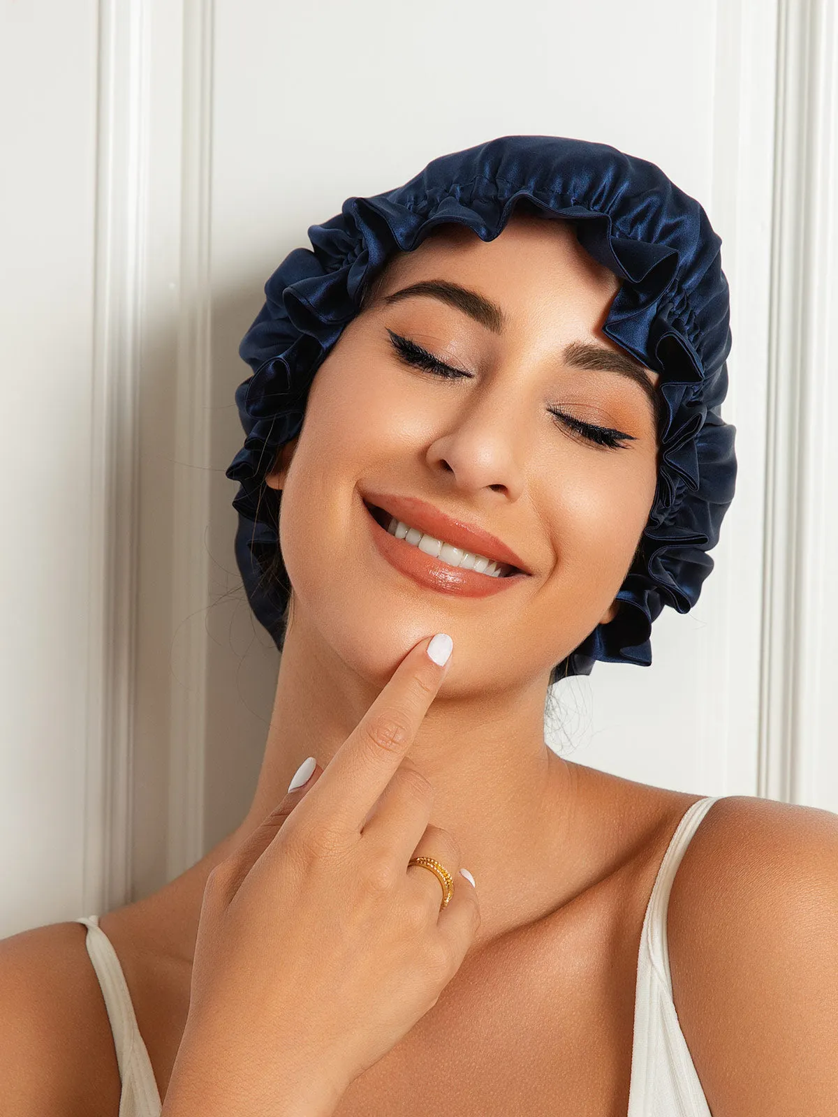Kassandra - Elegant Double Layered with Ribbon Woman's Nightcap
