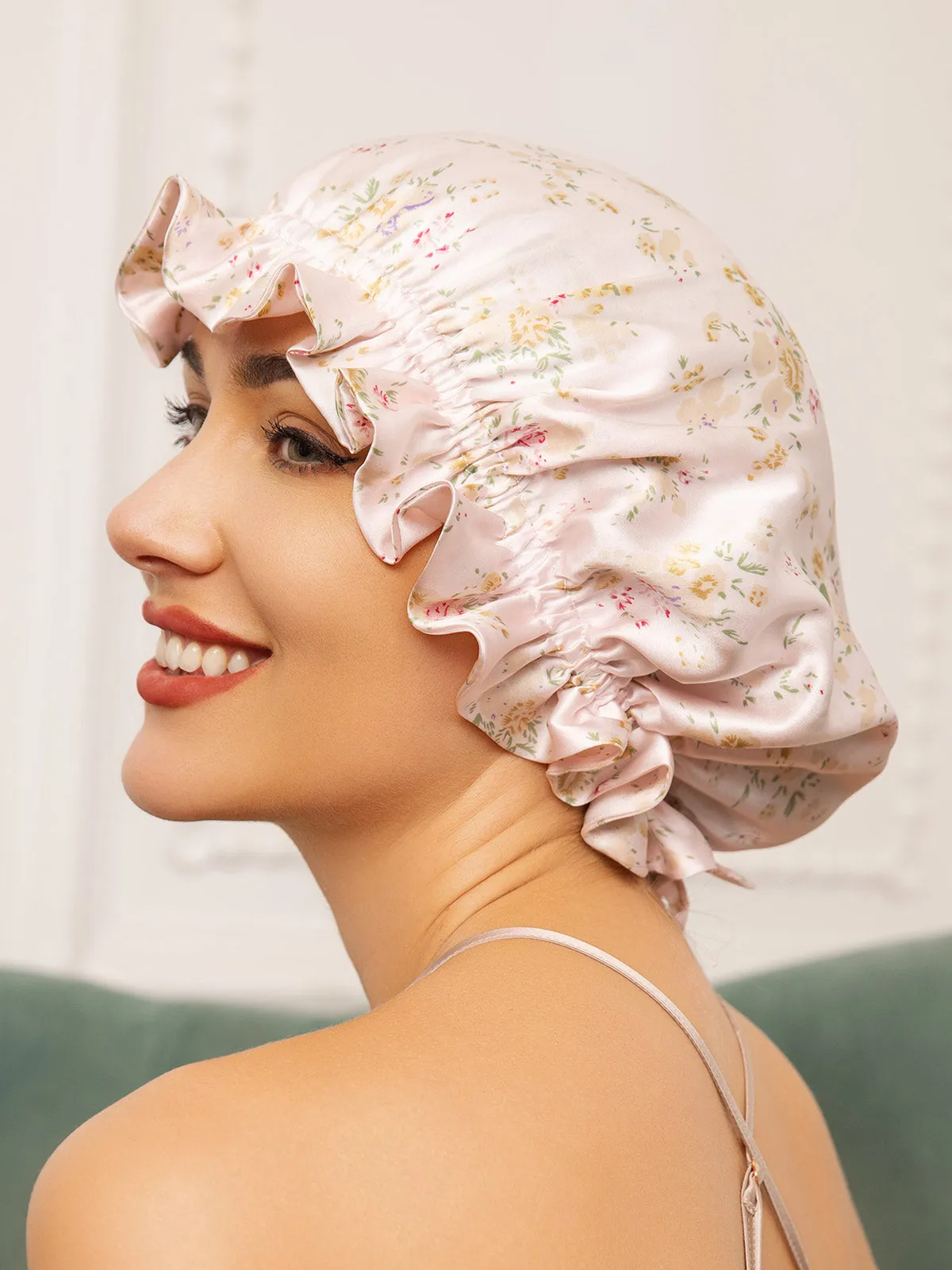 Kassandra - Elegant Double Layered with Ribbon Woman's Nightcap