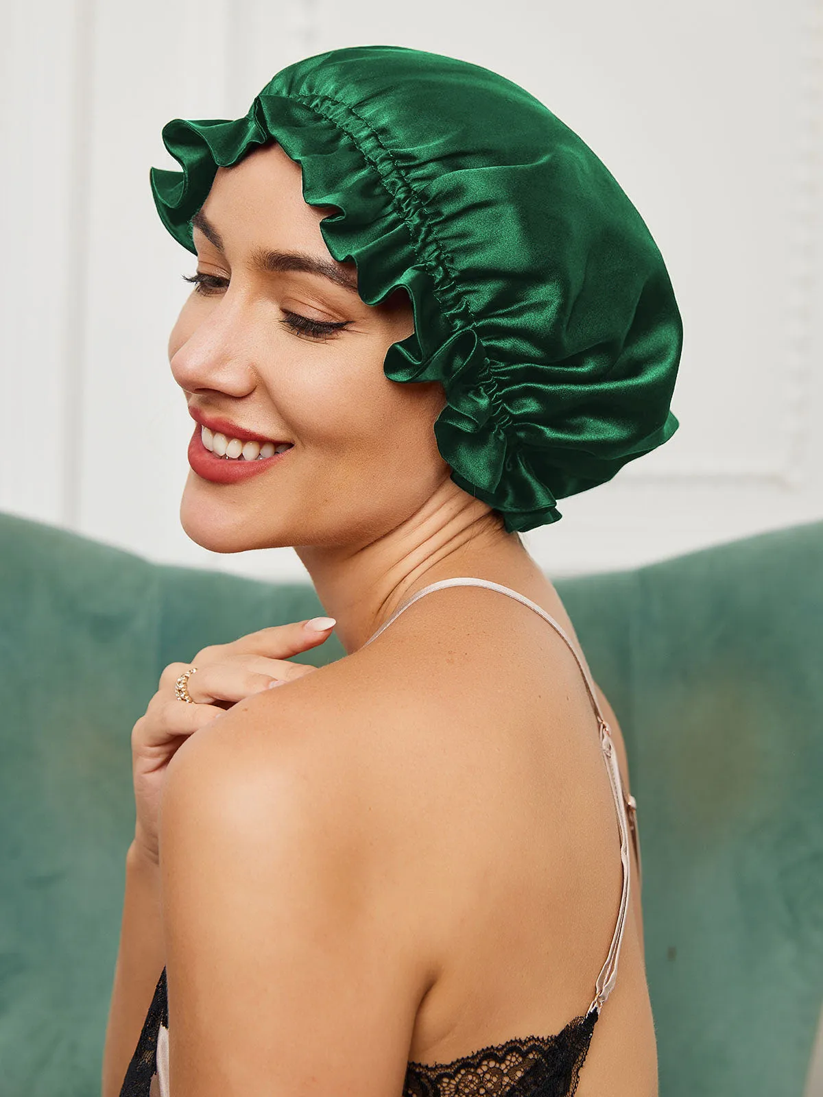 Kassandra - Elegant Double Layered with Ribbon Woman's Nightcap