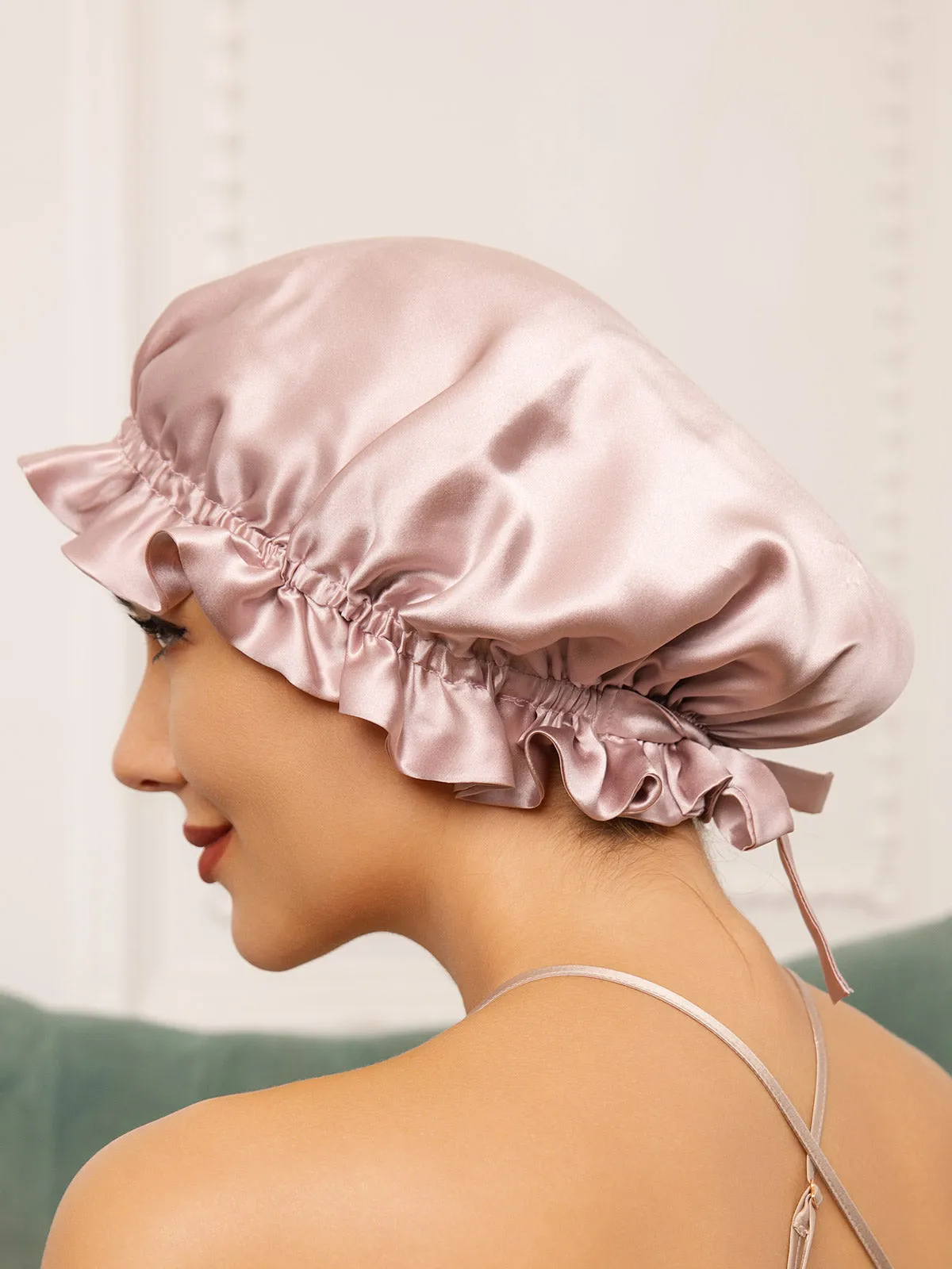 Kassandra - Elegant Double Layered with Ribbon Woman's Nightcap