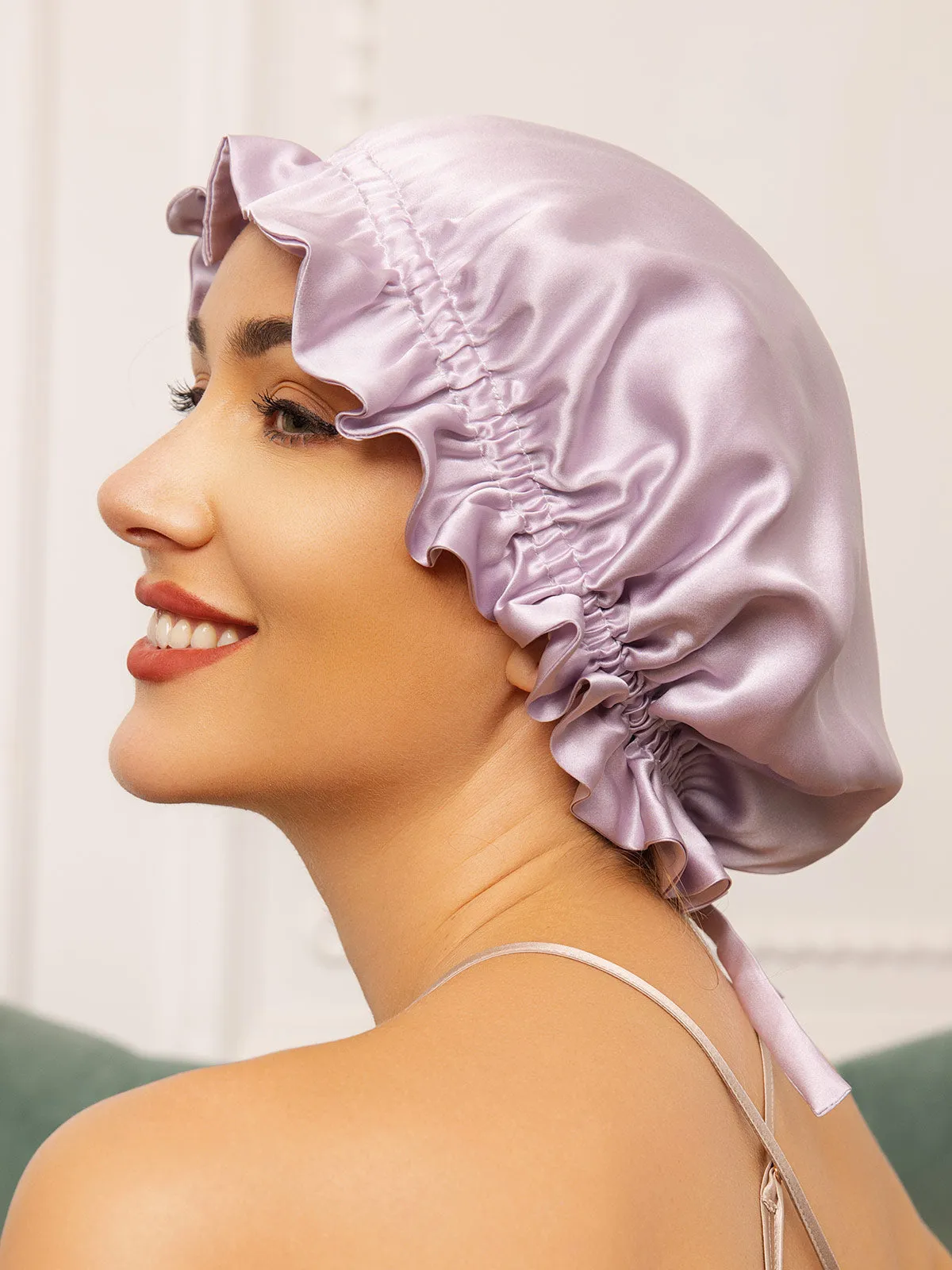 Kassandra - Elegant Double Layered with Ribbon Woman's Nightcap