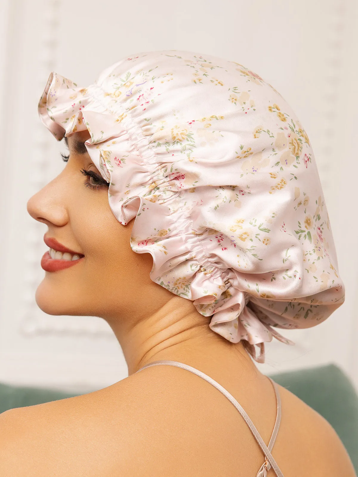 Kassandra - Elegant Double Layered with Ribbon Woman's Nightcap