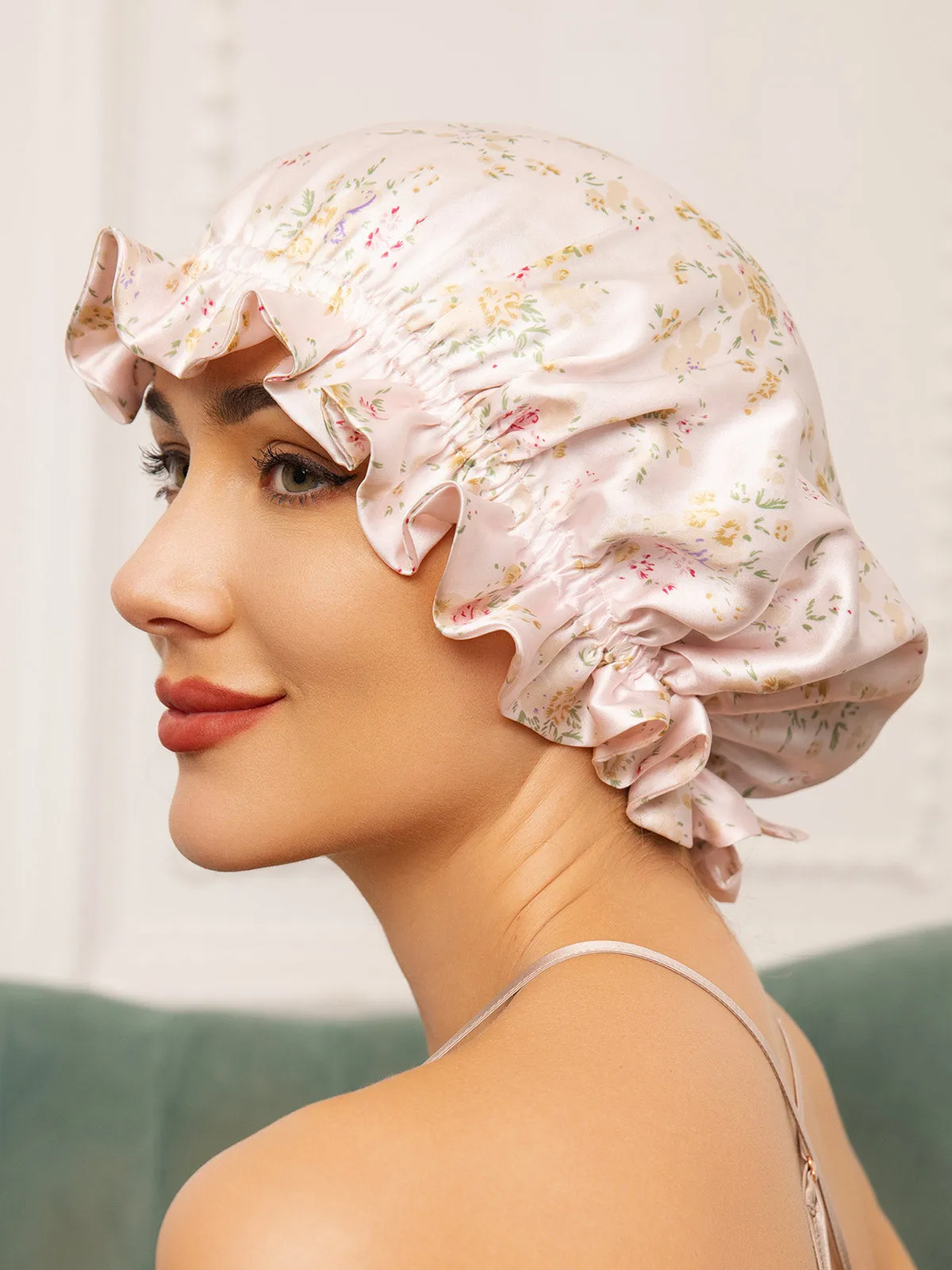 Kassandra - Elegant Double Layered with Ribbon Woman's Nightcap