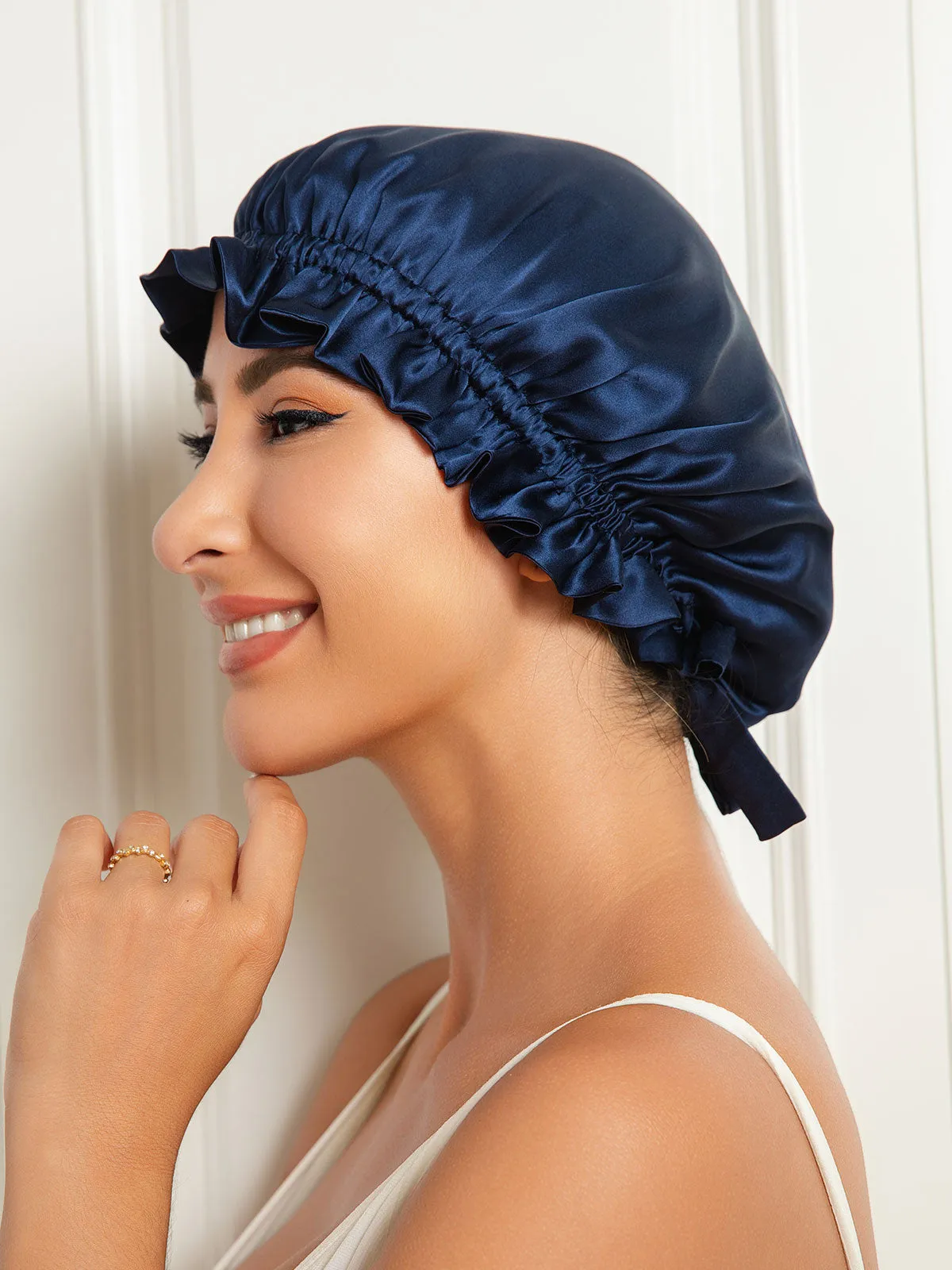 Kassandra - Elegant Double Layered with Ribbon Woman's Nightcap