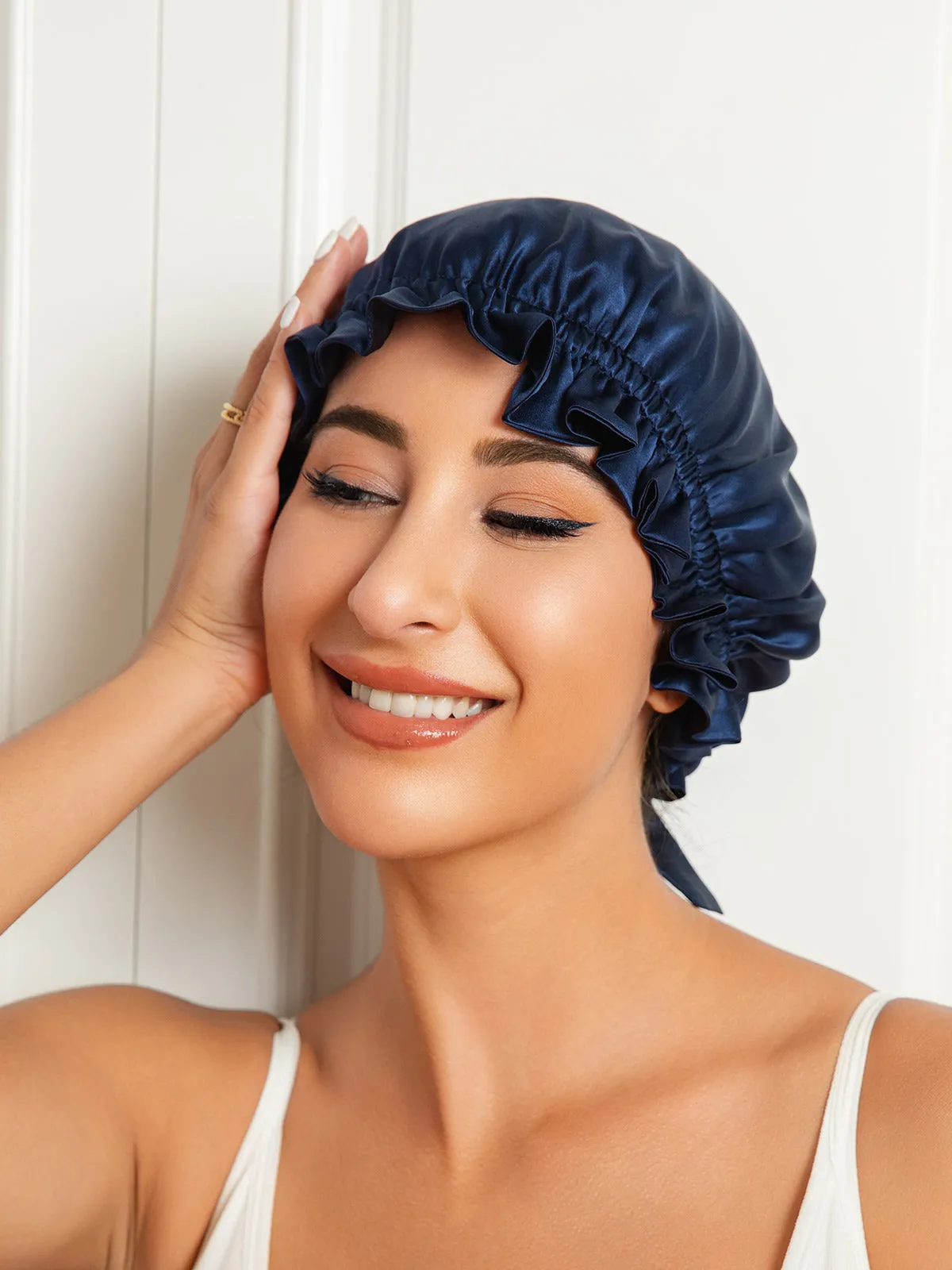 Kassandra - Elegant Double Layered with Ribbon Woman's Nightcap