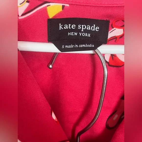 Kate Spade New York Women 2 Piece Pajama Set Party Shoes Red SMALL