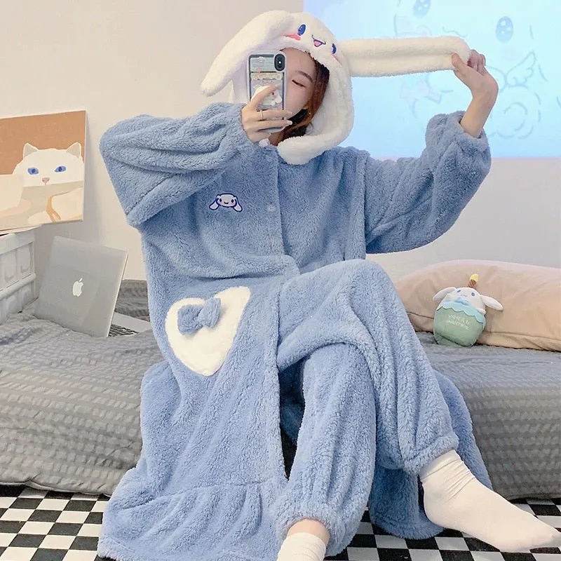 Kawaii Cinnamoroll Plush Sleepwear