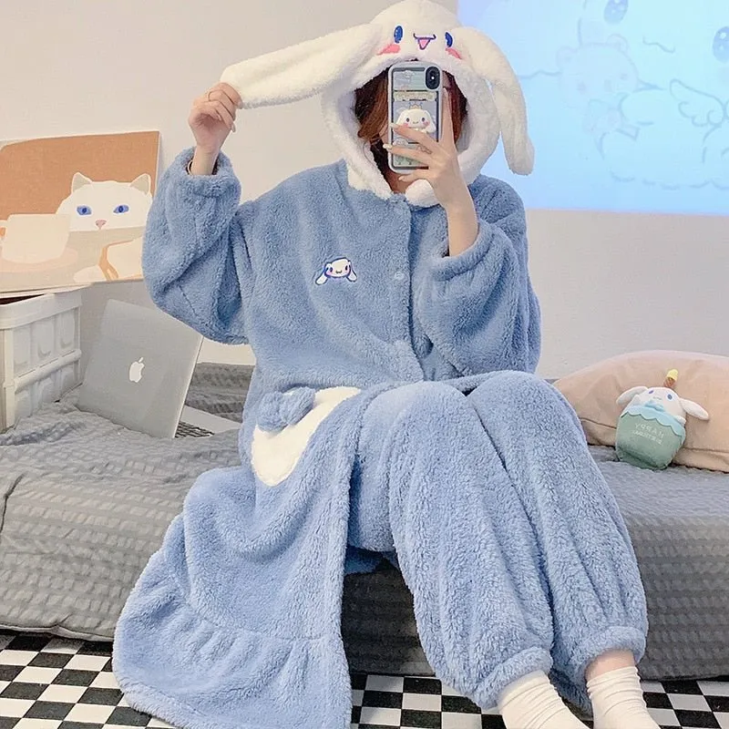Kawaii Cinnamoroll Plush Sleepwear