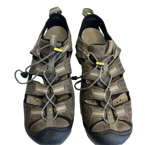 Keen Arroyo II Brown Leather Waterproof Hiking Fisherman Sandals Men’s Size 11