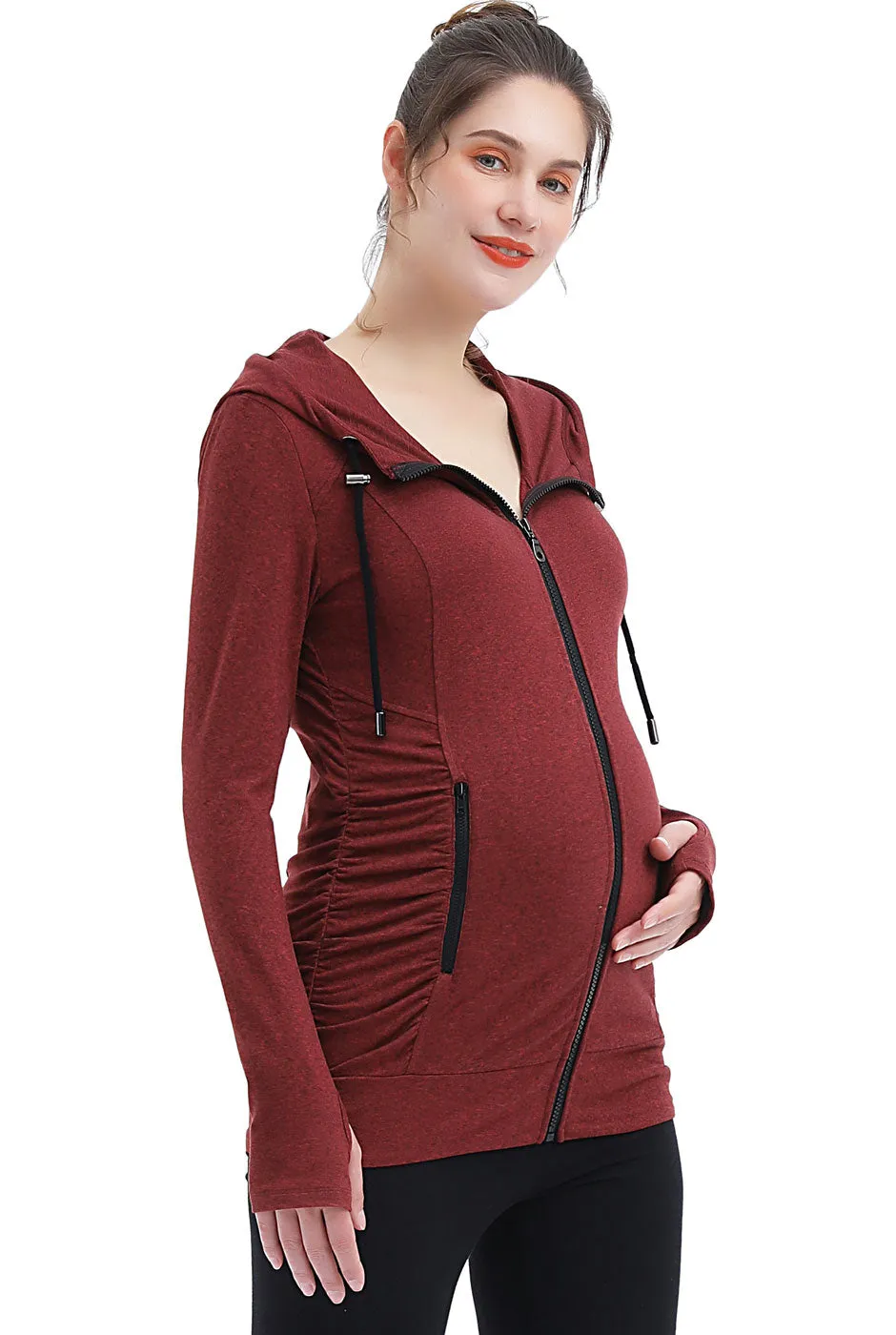 Kimi   Kai Maternity "Momo" Ruched Performance Jacket