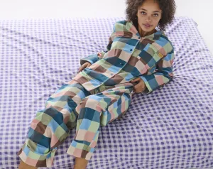 Kip & Co Woodlands Tartan Adult Flannelette Long Sleeve Shirt & Pant Pyjama Set