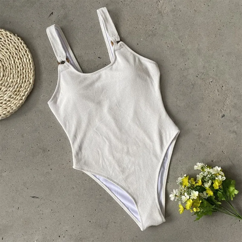 Knitted One Piece Swimsuit