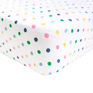 Kyte Crib Sheet- Spring Polka Dots