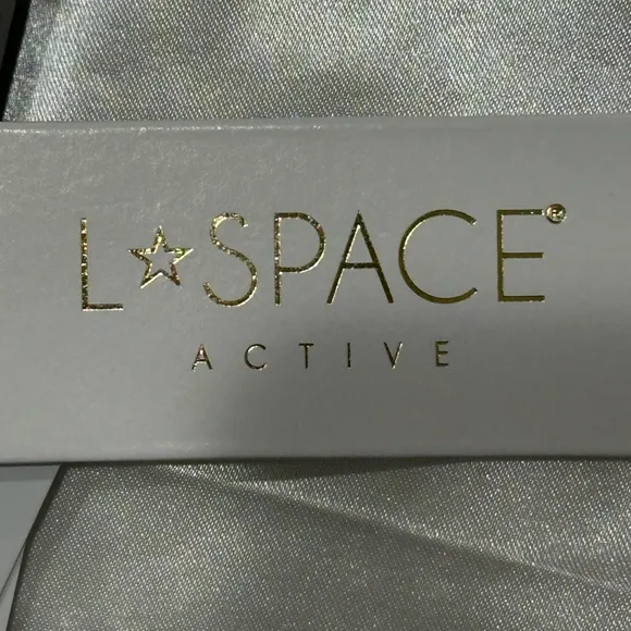 L Space Active Beckham Tank Top Sage Gray Racerback Sports Bra Yoga New Sz XS