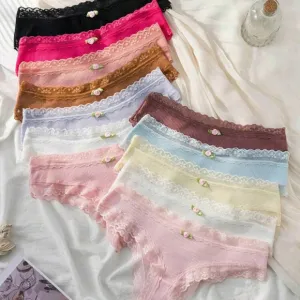 Lace Patchwork Seamless Triangle Panties (12piece set)