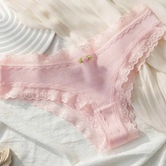 Lace Patchwork Seamless Triangle Panties (12piece set)