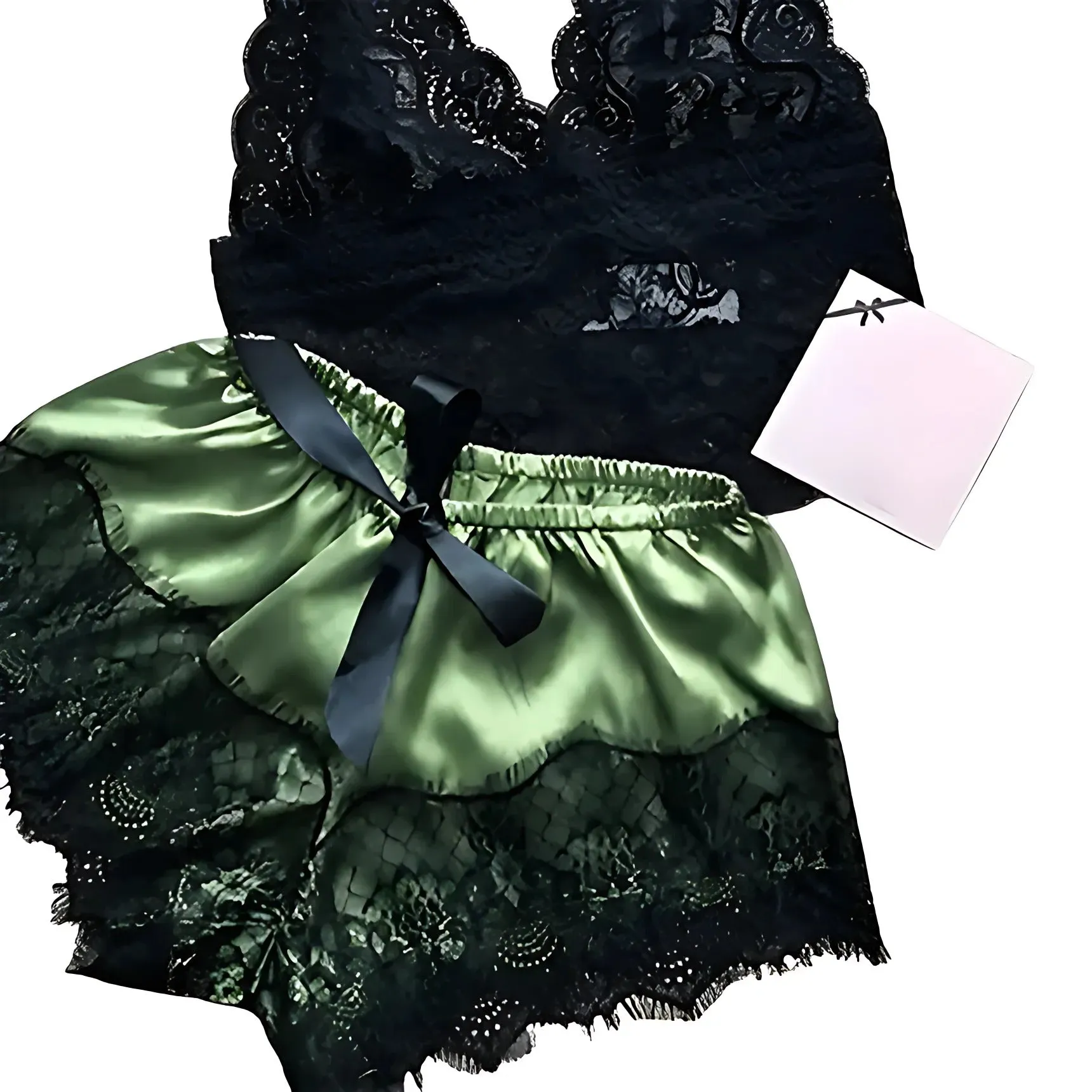 Lace Satin Sleepwear Set