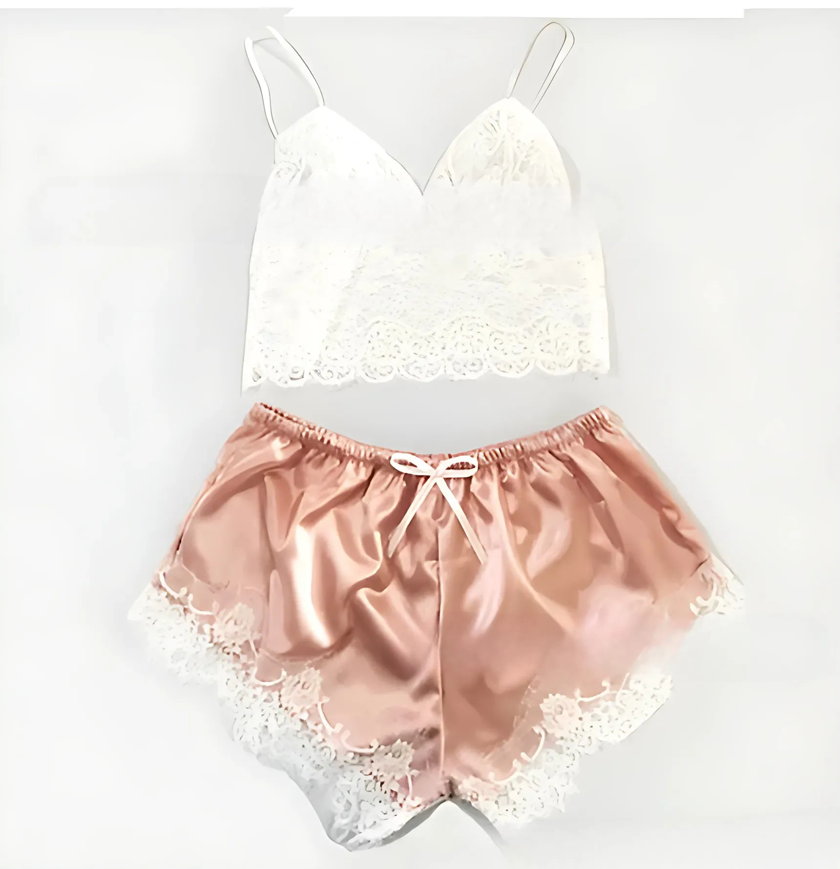 Lace Satin Sleepwear Set
