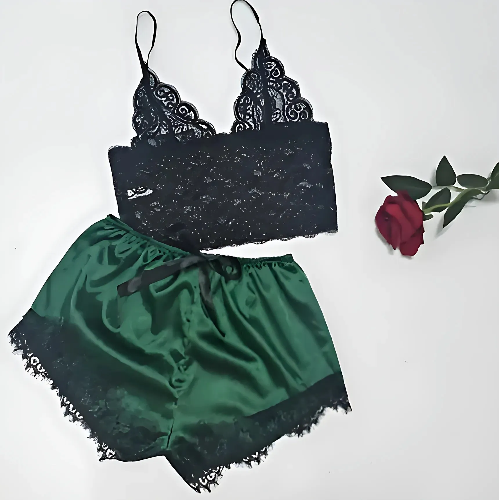 Lace Satin Sleepwear Set