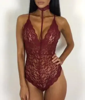 Lace Women's Lingerie with Floral Cutouts