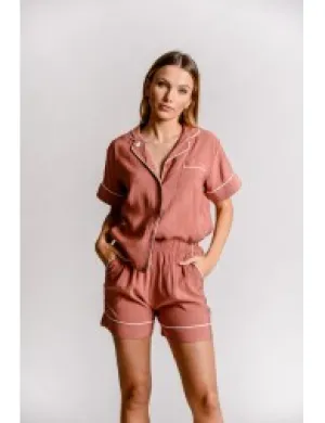 Ladies Pajama Woven Shorts