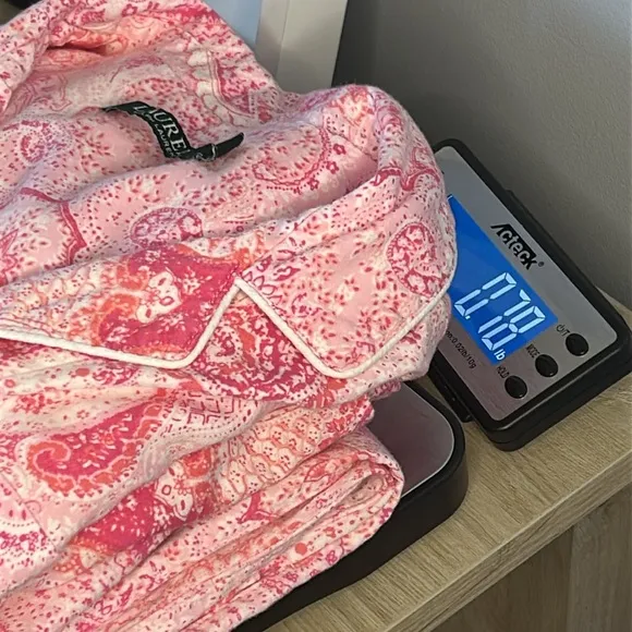 Lauren Ralph Lauren Women's Pink Pretty in Paisley Luxe Pima Pajama Set Sz S