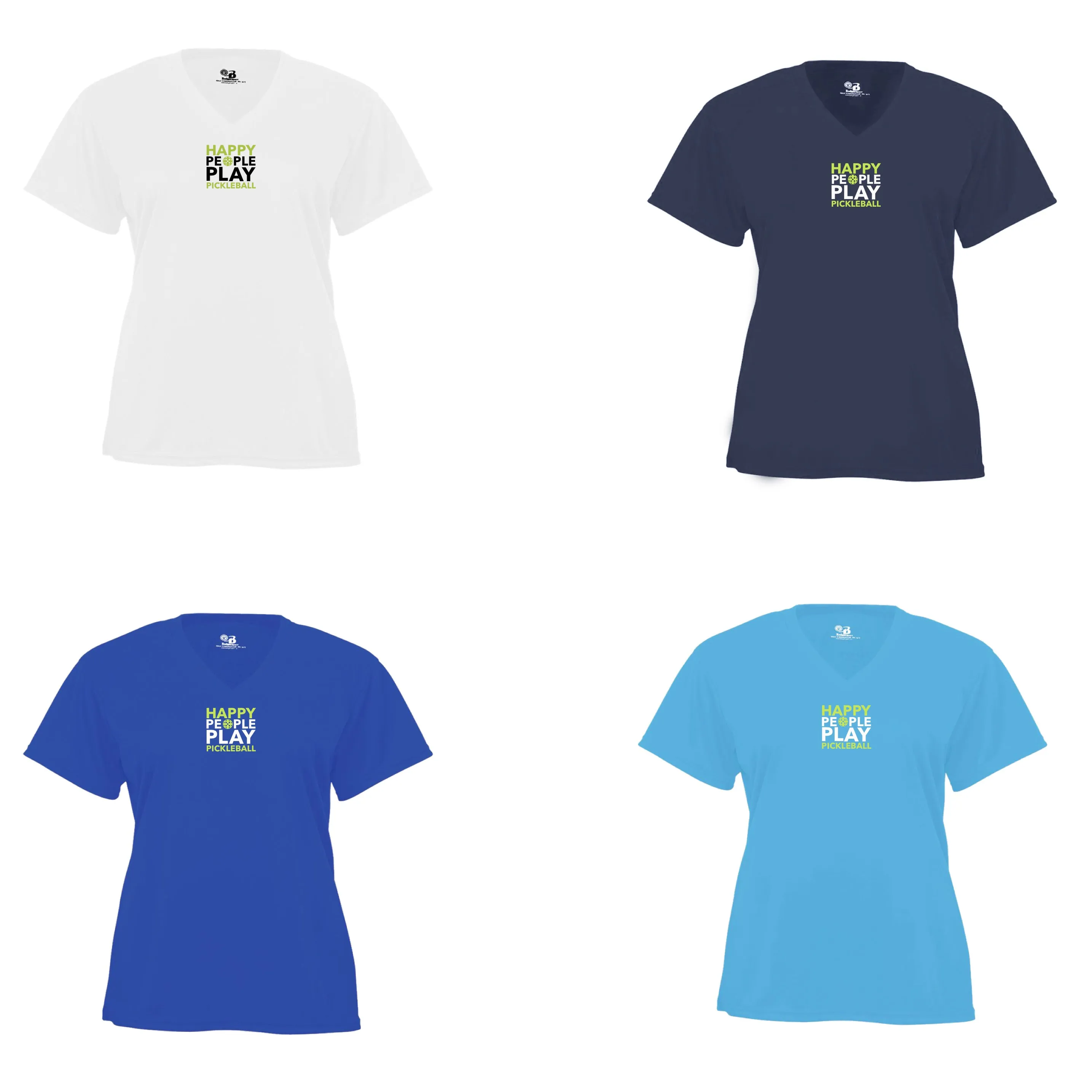 Lavallette Pickleball Ladies Performance T-Shirt - Happy People Play Pickleball