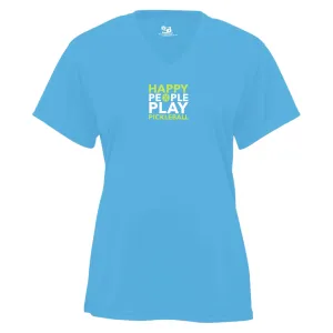 Lavallette Pickleball Ladies Performance T-Shirt - Happy People Play Pickleball
