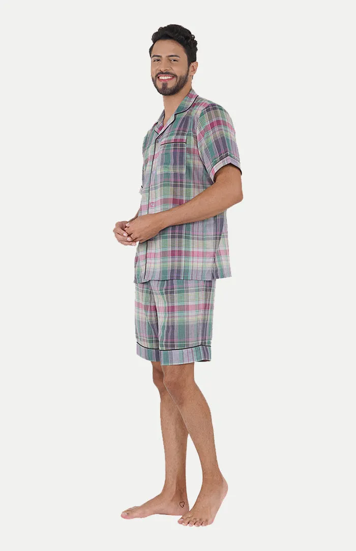 LAVENDER CHECKERED LOUNGEWEAR SET | CO-ORD SET