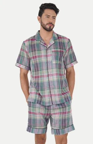 LAVENDER CHECKERED LOUNGEWEAR SET | CO-ORD SET