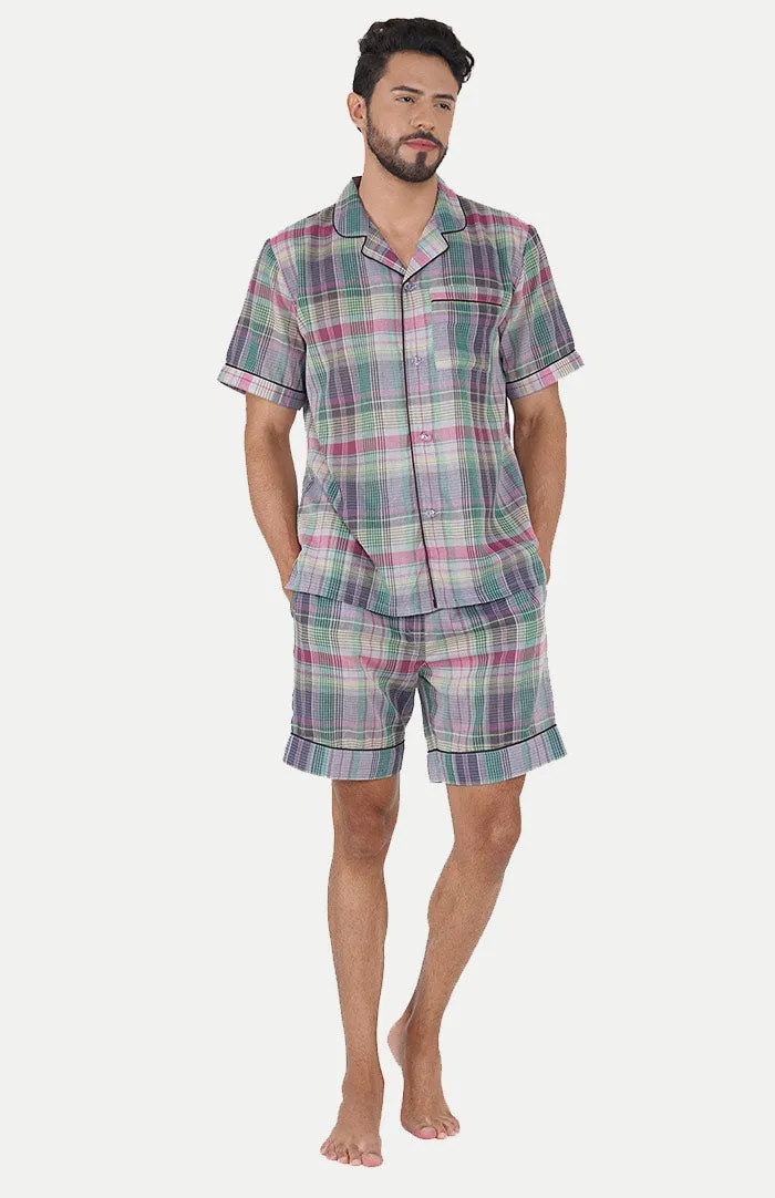 LAVENDER CHECKERED LOUNGEWEAR SET | CO-ORD SET