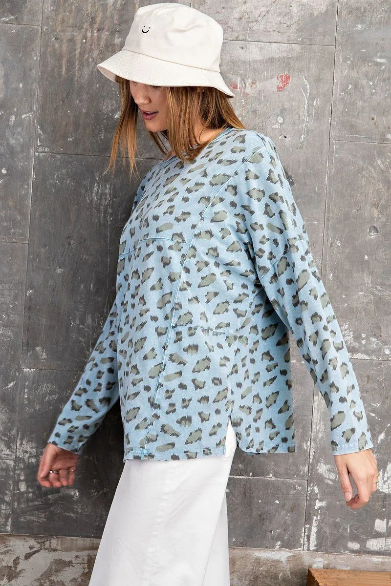 Leopard Knit Top SWEATER