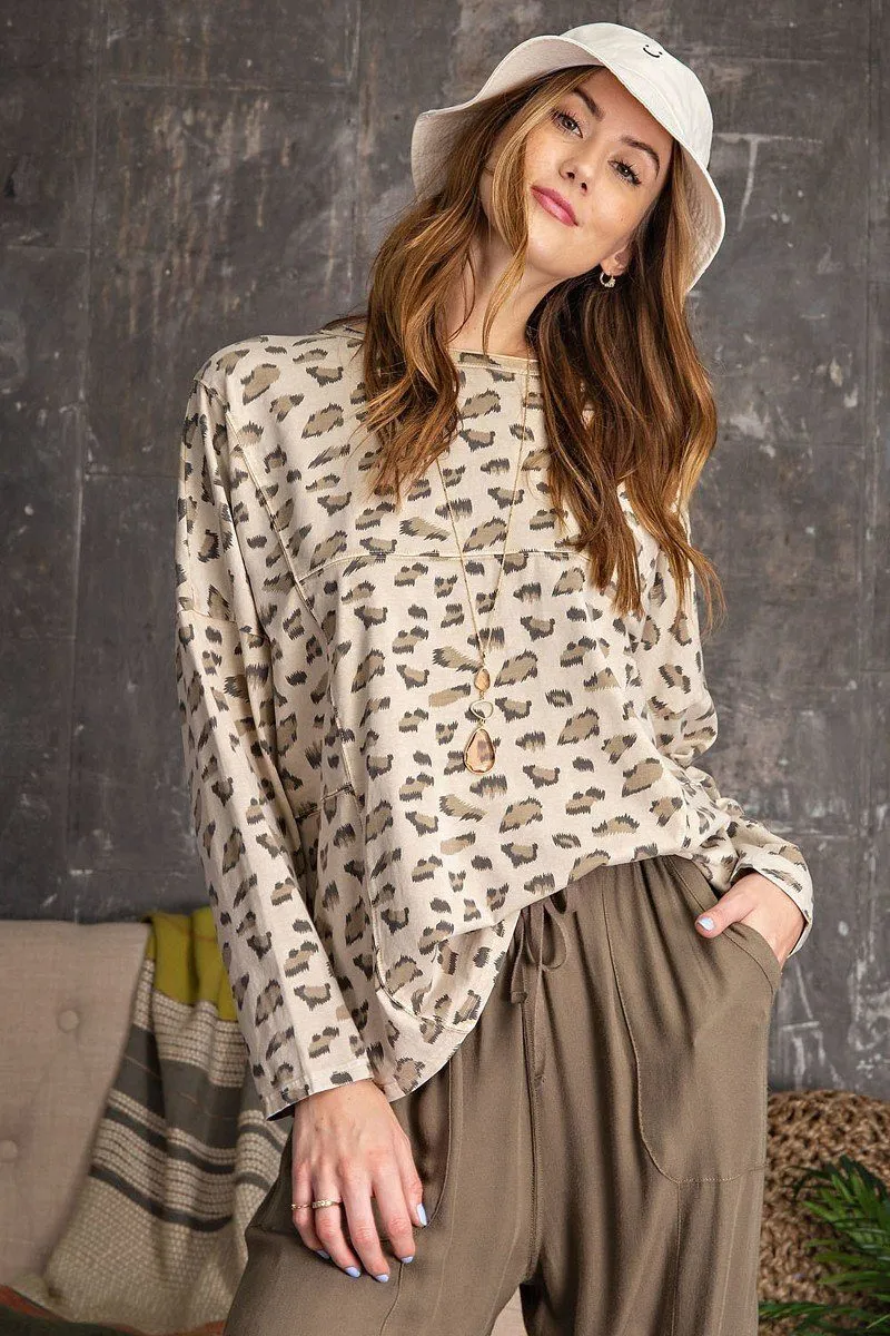 Leopard Knit Top SWEATER