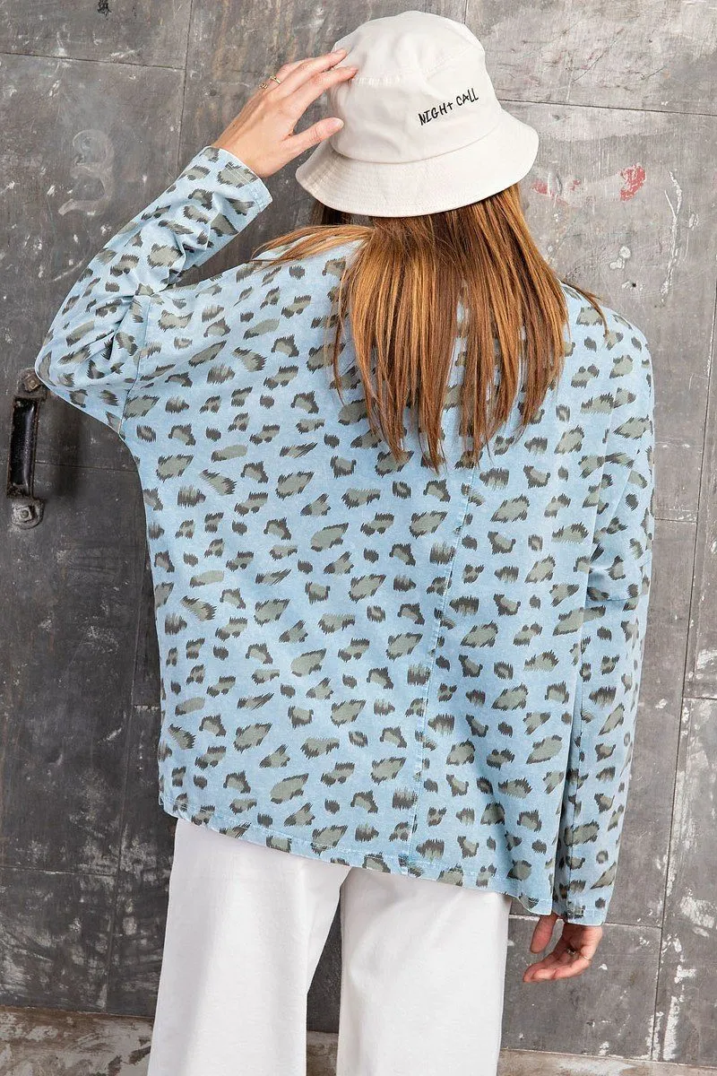 Leopard Knit Top SWEATER