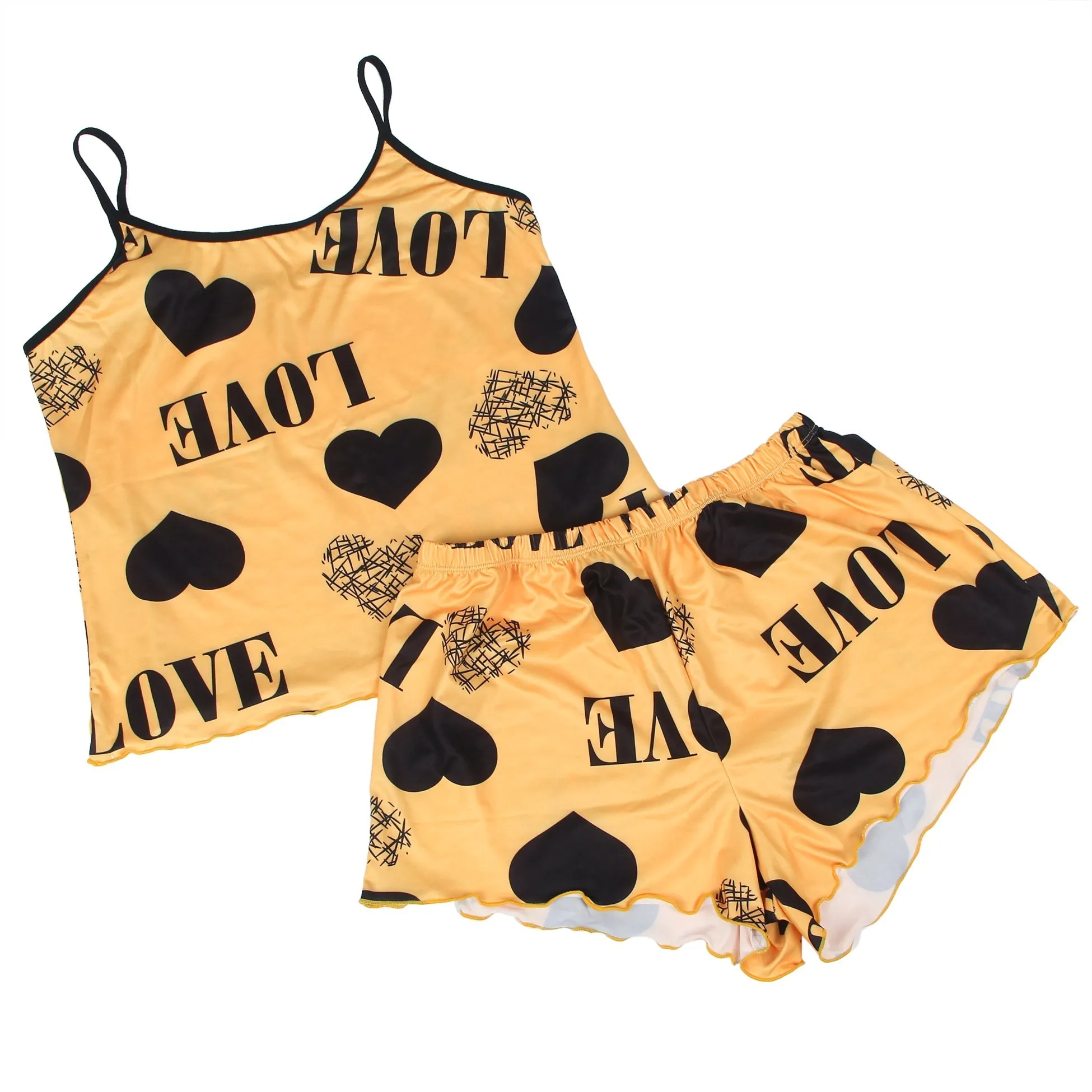 Leopard Print Suspender Home Wear Pajama Set