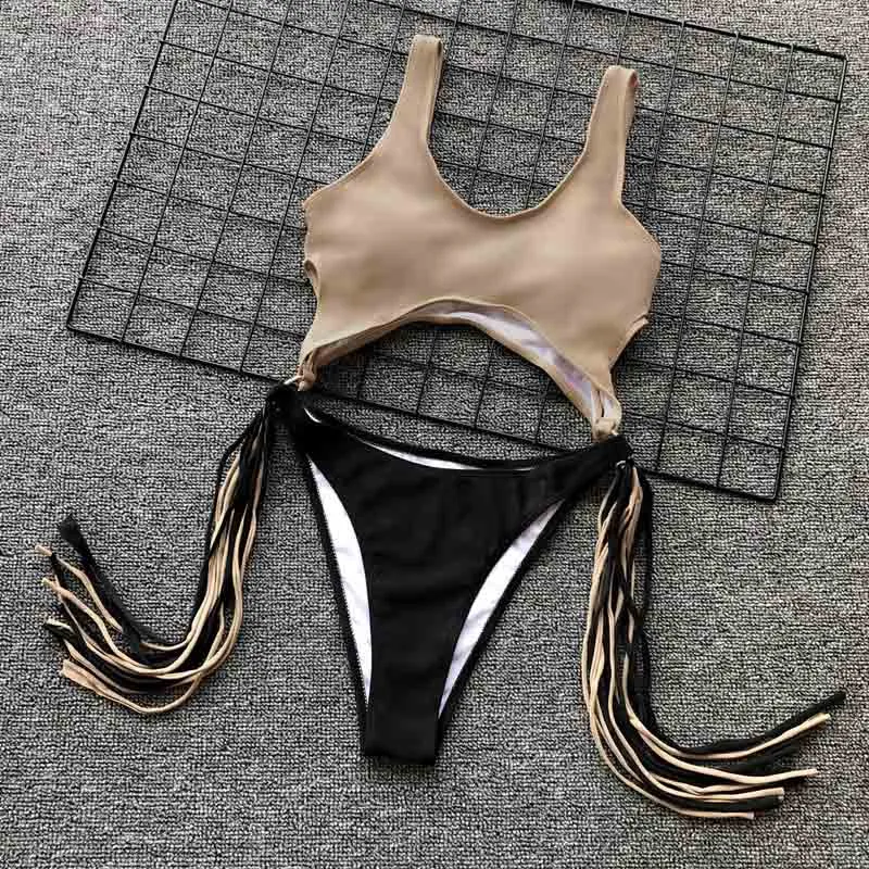 Leopard Swimwear Tummy Cut Out One Piece