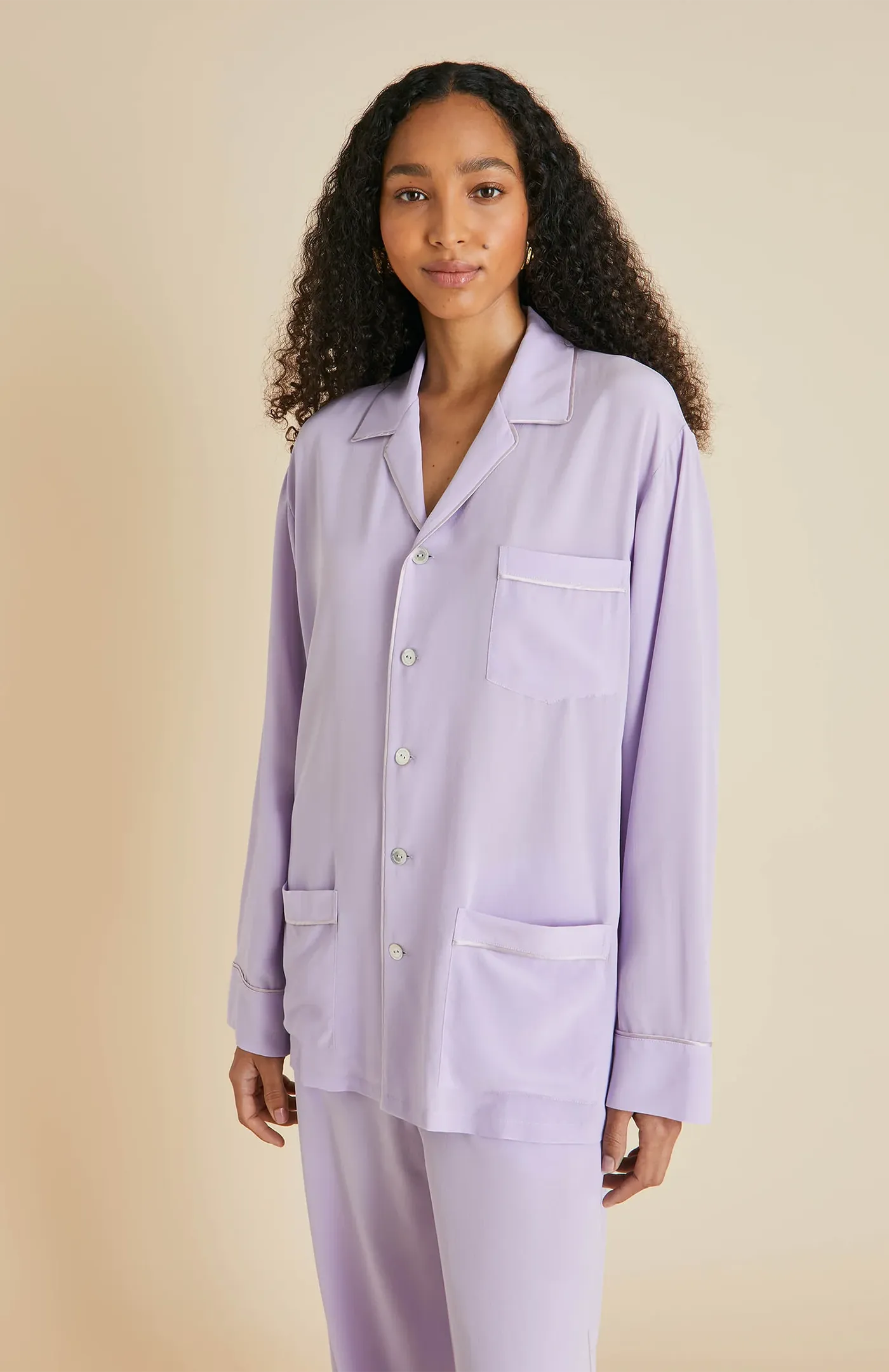 Levitating | Lavender Satin Loungewear Set