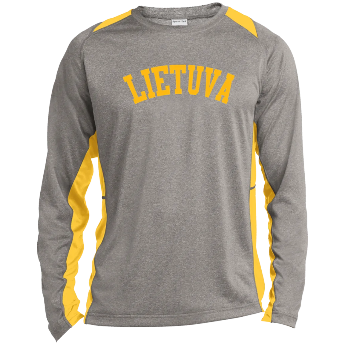 Lietuva - Men's Long Sleeve Colorblock Activewear Performance T
