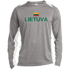 Lietuva - Men's Long Sleeve Colorblock Activewear Performance T